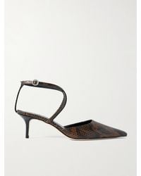Aeyde - Salome Snake-Effect Leather Pumps - Lyst