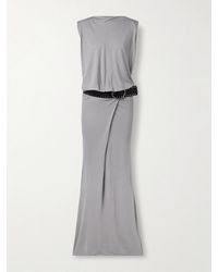 Christopher Esber - Maxikleid Aus Jersey Mit Falten Und Gürtel - Lyst