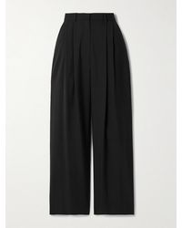Salon 1884 - Net Sustain Cecily Pleated Wool Wide-Leg Pants - Lyst