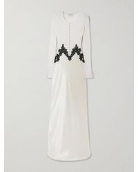 Gabriela Hearst - Kerry Maxikleid Aus Einer Gerippten Kaschmirmischung Und Seide Mit Spitzeneinsatz - Lyst