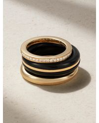BY PARIAH - The Albert, Essential And Triple Eternity Set Of Three 14-Karat Recycled, Onyx And Laboratory-Grown Diamond Rings - Lyst