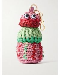 Anya Hindmarch - Sea Urchin Leather-Trimmed Raffia Bag Charm - Lyst