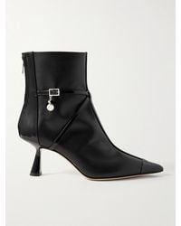 Jimmy Choo - Aren 65 Embellished Paneled Leather Ankle Boots - Lyst