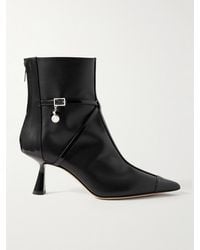 Jimmy Choo - Aren 65 Ankle Boots Aus Leder Mit Verzierung - Lyst