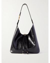 Chloé - Marcie Embellished Glossed Textured-Leather Shoulder Bag - Lyst