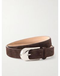 KHAITE - Dome Suede Belt - Lyst