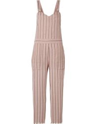 Rag & Bone Nina Striped Linen-blend Jumpsuit - Pink