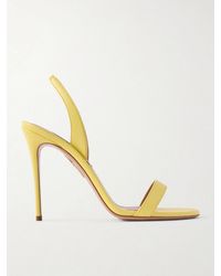 Aquazzura - So Nude 105 Leather Slingback Sandals - Lyst