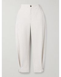 Proenza Schouler - Kay Cotton-Blend Gabardine Tapered Pants - Lyst