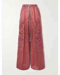Rick Owens - Pantalon Cargo Large En Serge Satinée - Lyst