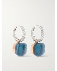Pomellato - Nudo 18-Karat And Rose Multi-Stone Doublet Earrings - Lyst