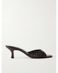 STAUD - Brigitte Woven Leather Mules - Lyst