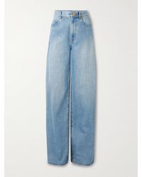 Zimmermann - Crush Hoch Sitzende Jeans Mit Weitem Bein - Lyst