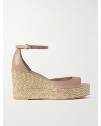 Stuart Weitzman - Nudistia Espadrille-Wedges Aus Leder - Lyst