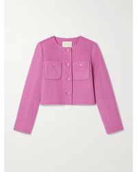 Ulla Johnson - Eve Verkürzte Jacke Aus Filz Aus Einer Wollmischung - Lyst