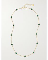 AMRAPALI LONDON - Rajasthan 18-Karat, Rhodium-Plated, Emerald And Diamond Necklace - Lyst