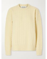 Rohe - Cable-Knit Wool-Blend Sweater - Lyst