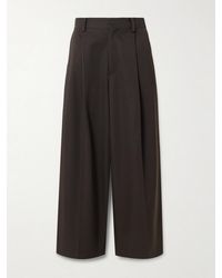 Ssstein - Pleated Wool-Twill Wide-Leg Pants - Lyst