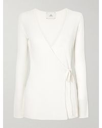 The Elder Statesman - Pebble Beth Cashmere And Silk-Blend Wrap Cardigan - Lyst