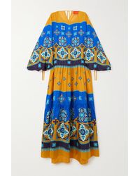 La DoubleJ - Vesta Tiered Printed Silk-voile Maxi Dress - Lyst