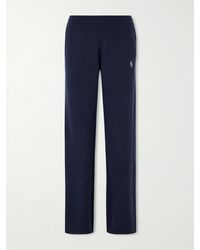 Sporty & Rich - Embroidered Cashmere And Wool-Blend Track Pants - Lyst
