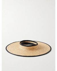 Gigi Burris Millinery - Ines Cotton-Trimmed Straw Visor - Lyst