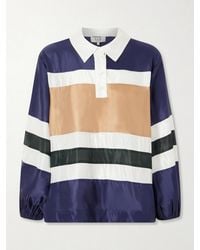 Sea - Juliet Striped Satin Polo Shirt - Lyst