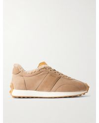 Tod's - Sportivo Active Sneakers Aus Veloursleder Mit Shearling-Futter Und Stickerei - Lyst