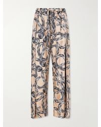 Loewe - Paula's Ibiza Printed Mid-Rise Straight-Leg Silk Pants - Lyst