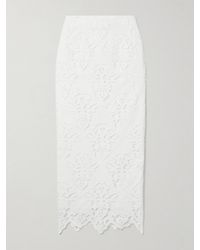 Cara Cara - Sienna Broderie Anglaise Cotton-Poplin Midi Skirt - Lyst