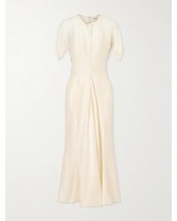 KHAITE - Ria Silk-Blend Midi Dress - Lyst
