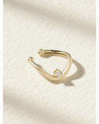 Mizuki - 14-Karat Diamond Ear Cuff - Lyst