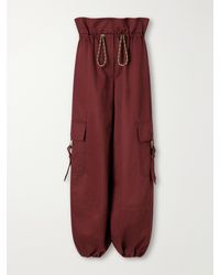 Zimmermann - Clash Cotton-Drill Tapered Cargo Pants - Lyst