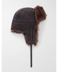 Lemaire - Chapka Shearling-Trimmed Cotton-Blend Twill Trapper Hat - Lyst