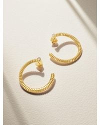 Marina B - Trisolina 18-Karat Diamond Hoop Earrings - Lyst