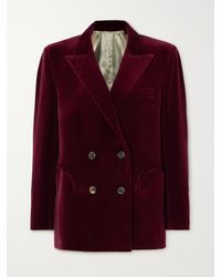 Blazé Milano - Everynight Double-Breasted Cotton-Velvet Blazer - Lyst
