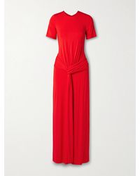 Jonathan Simkhai - Nalani Robe Aus Stretch-Jersey Mit Falten Und Knotendetail - Lyst