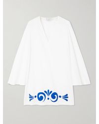 Themis Z - Leucothea Minikleid Aus Baumwoll-Jersey Mit Flockprint - Lyst