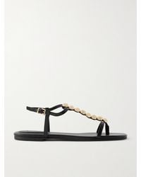 Jonathan Simkhai - Amaya Embellished Leather Flats - Lyst