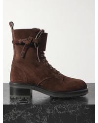 Jimmy Choo - Rosabel 55 Schnürstiefel Aus Veloursleder - Lyst
