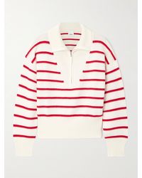 Allude - Striped Cotton And Cashmere-Blend Sweater - Lyst