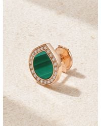 Repossi - Antifer 18-Karat Rose, Malachite And Diamond Single Earring - Lyst