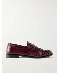 Saint Laurent - Le Loafer Logo-Embellished Leather Penny Loafers - Lyst