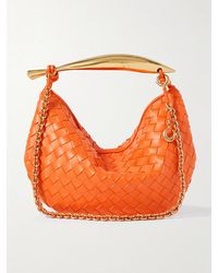Bottega Veneta - Sardine Small Intrecciato Leather Shoulder Bag With Chain - Lyst