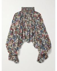 KHAITE - Blouse En Mousseline De Soie Imprimée Durer - Lyst