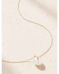 Mateo - 14-Karat, Pearl And Diamond Necklace - Lyst