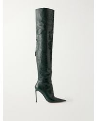 Tom Ford - Vertigo 105 Croc-Effect Leather Knee Boots - Lyst