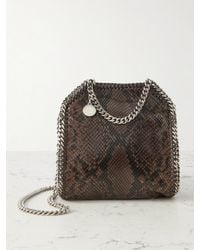 Stella McCartney - Sac Porté Épaule En Matière Vegan Effet Serpent Falabella Tiny - Lyst