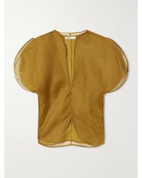KHAITE - Briar Silk Blouse - Lyst