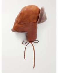 Gabriela Hearst - Karina Leather And Shearling Trapper Hat - Lyst